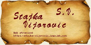 Stajka Vijorović vizit kartica